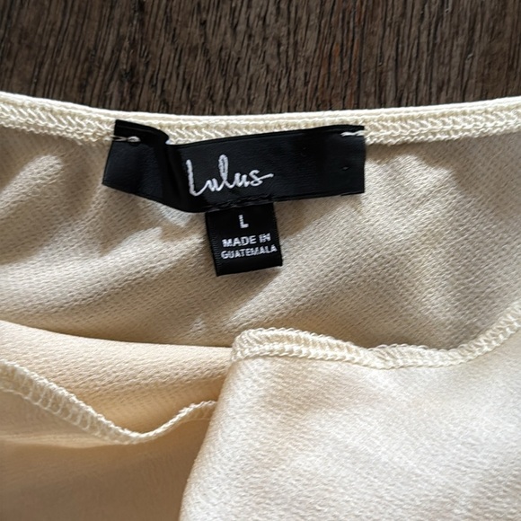 Lulus Emmerson Champagne Satin Sleeveless Cowl Neck Bodysuit - Picture 7 of 11